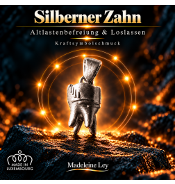 Männer Silberkette Anhänger-Kraftsymbol Zahn silber-Kreuz-Altlasten-Befreiung-Loslassen