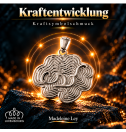 Männer Silber/Anhänger-Kraftsymbol geschlossen-Familie-Job-Partnerschaft-Entwicklung