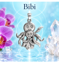 Silber/Anhänger - Kraftsymbol Bibi schwarz - Lebenslust-Schutz-Kräftigend