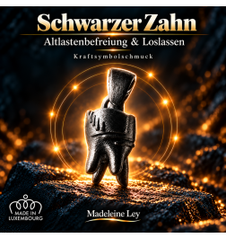 Männer Silber/Anhänger-Kraftsymbol Zahn schwarz-Kreuz-Altlasten-Befreiung-Loslassen